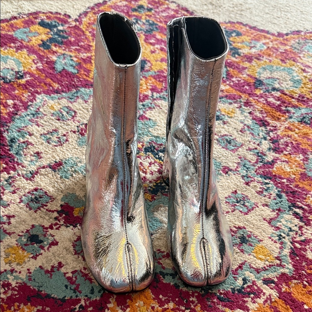 Like Maison Martin Margiela Silver Heeled Boots